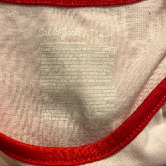 Cat & Jack Girls Holiday 2-Piece Pajamas, Size 14, Christmas Trees, Pink, Green - Picture 5 of 8